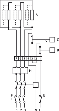 Схема подключения электрического канального нагревателя Systemair CB 400-12,0 400V/3
